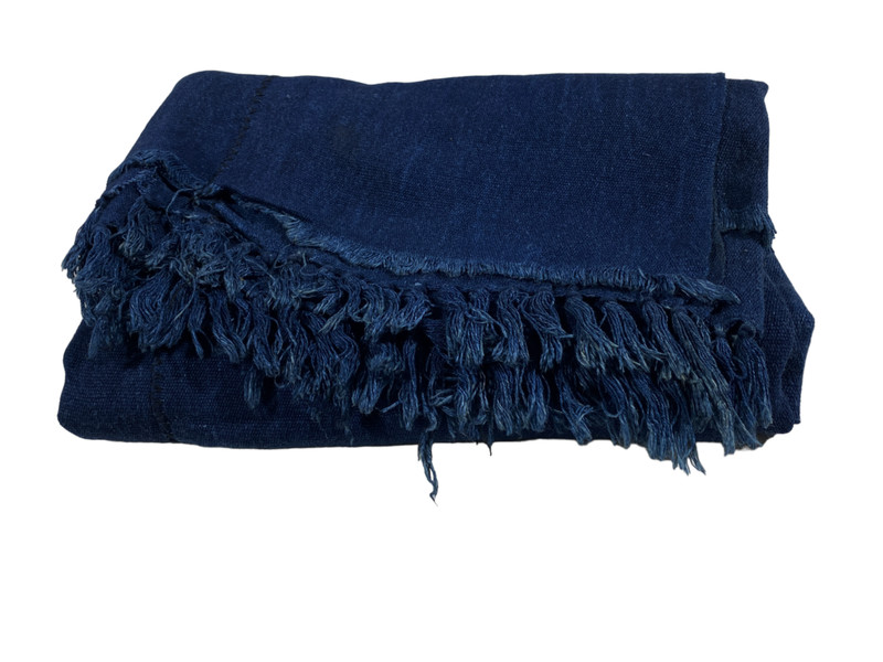 # 5101 Fine Plain Indigo Cloth - Mossi Tribe Burkina Faso 60 " H by 43" W gallery