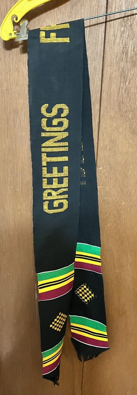 Kente Sash Hand Woven Designed "Greetings From Ghana" gallery
