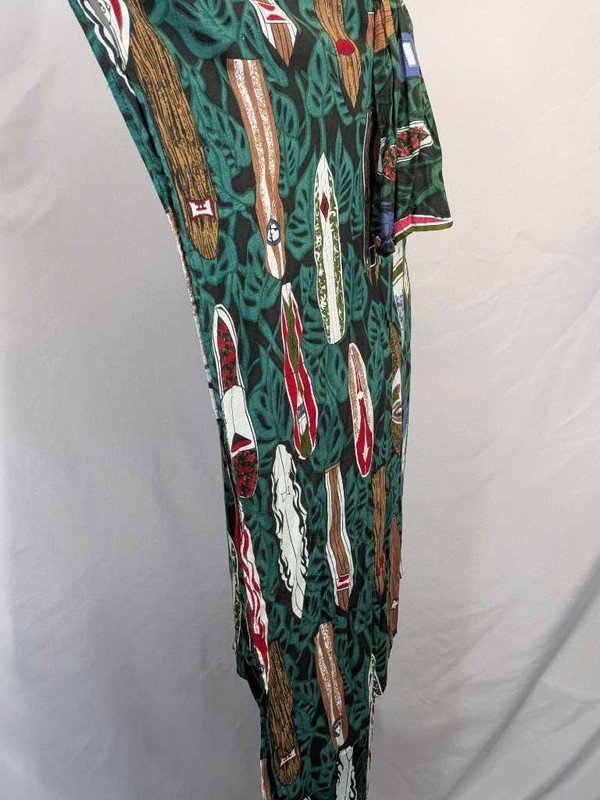 Rainbow Surfboard Print Lounge Set Pajamas Top Pants Scarf Women's One Size gallery
