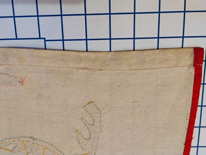 VTG Hand Sewn Applique Pictorial Tapestry Textile 19x54" Africa? India? gallery