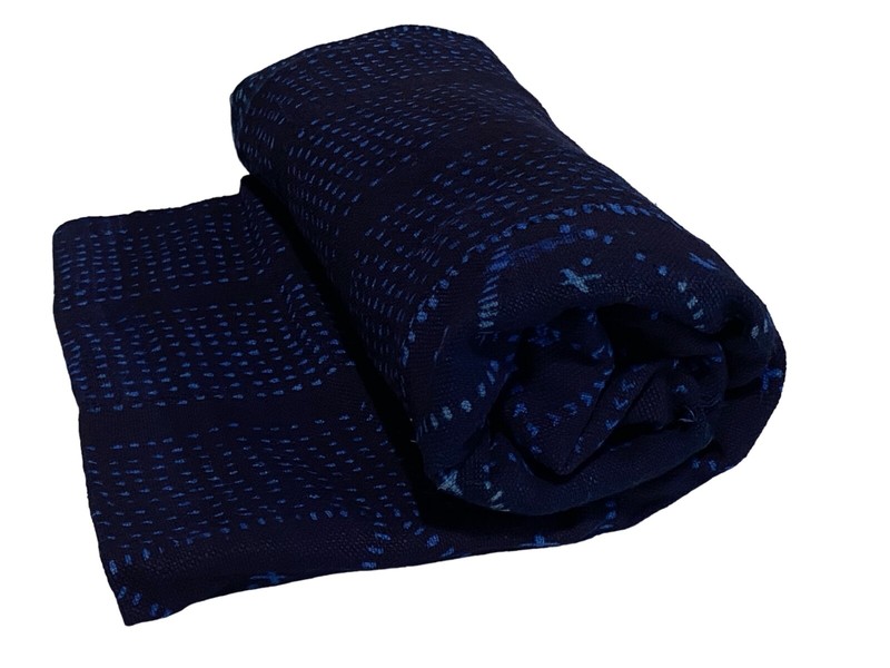#6056 Fine Indigo Cloth - Mossi Tribe Burkina Faso 55" H by 42" W Set of Two gallery