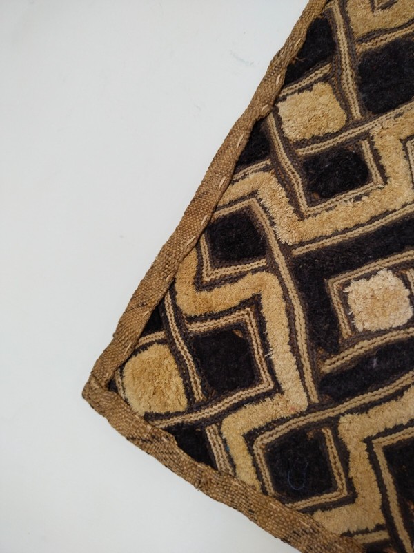 Vintage woven Kuba Cloth Raffia Textile Traditional African Congo item 624 gallery