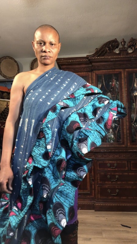 Cape Indigo Mudcloth In Deep Blue & Ankara gallery