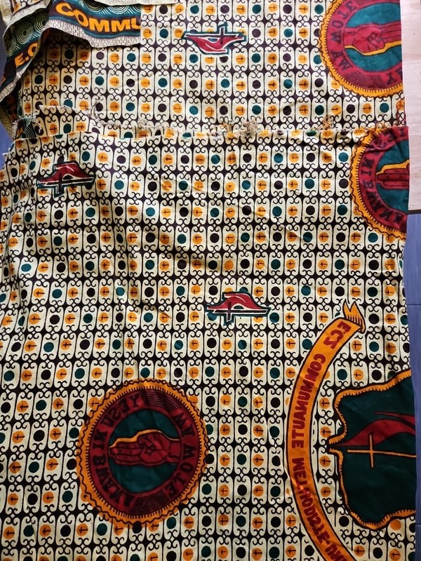 african fabric cotton 5 yards 23in -39in Wide Yellow Red Green Black gallery