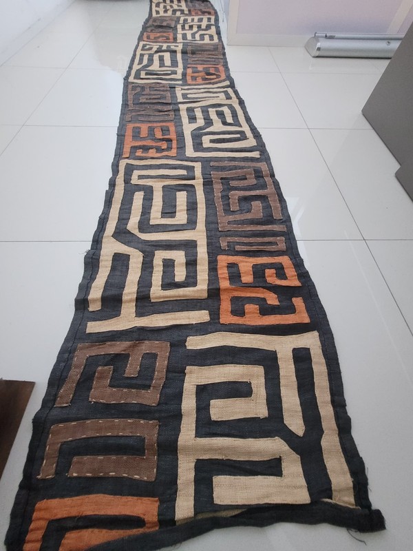 Abstract Art, Hand Woven Kuba Raffia Fabric