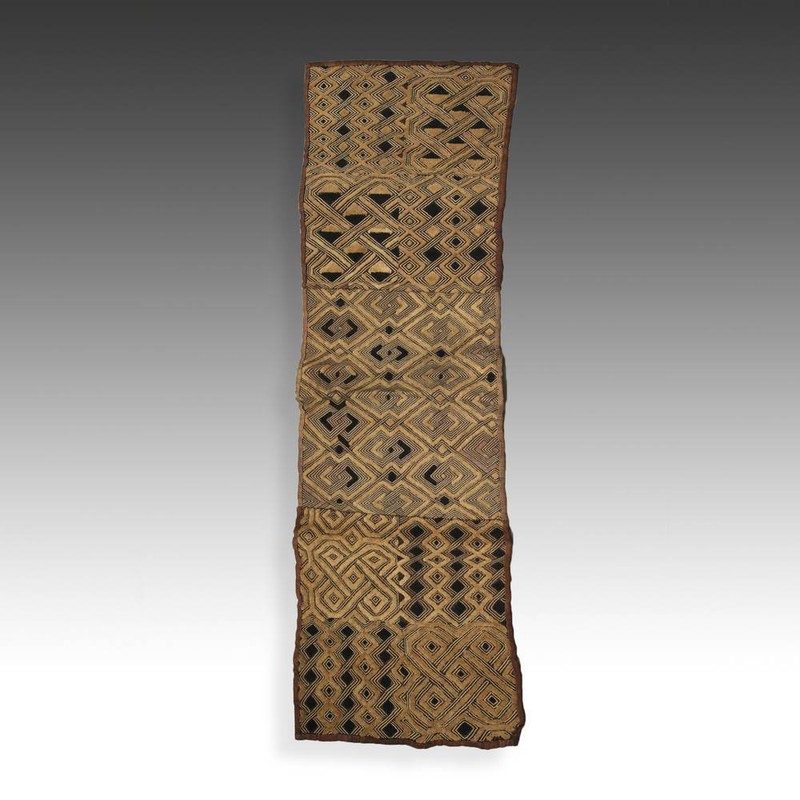 KUBA SHOOWA PRESTIGE PANEL CUT PILED RAFFIA D. R. OF CONGO CENTRAL AFRICA 20TH C