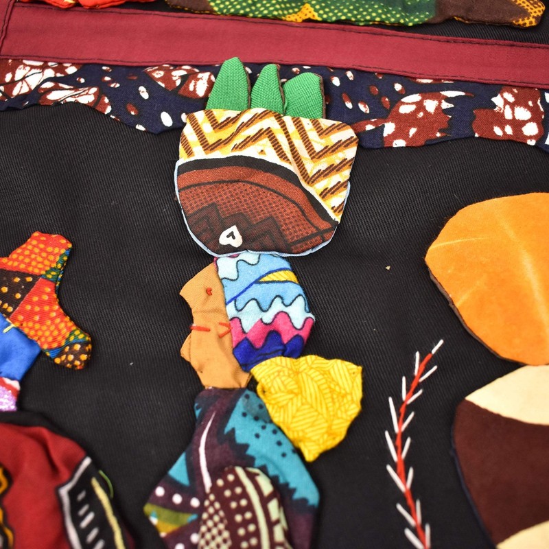 Weya 4 Panel Story Quilt Village Life Zimbabwe gallery