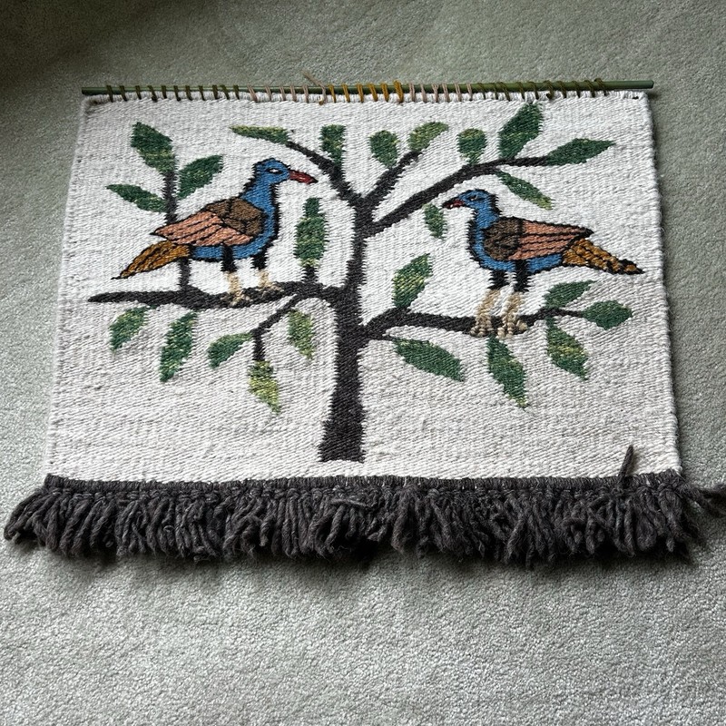 Handmade South African Wool Tapestry Birds Wall Hanging Folk Art gallery