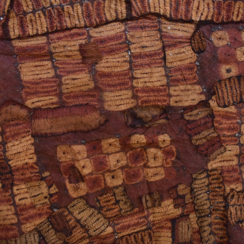 Dida Ceremonial Raffia Tie-dye Textile Côte d'Ivoire 61x36 Inch gallery
