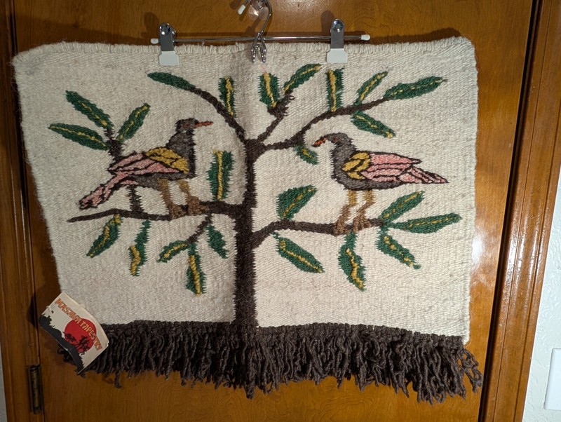 RareVintage Masana South African Hand Woven Karakul Wool Tapestry With Orig.Tags