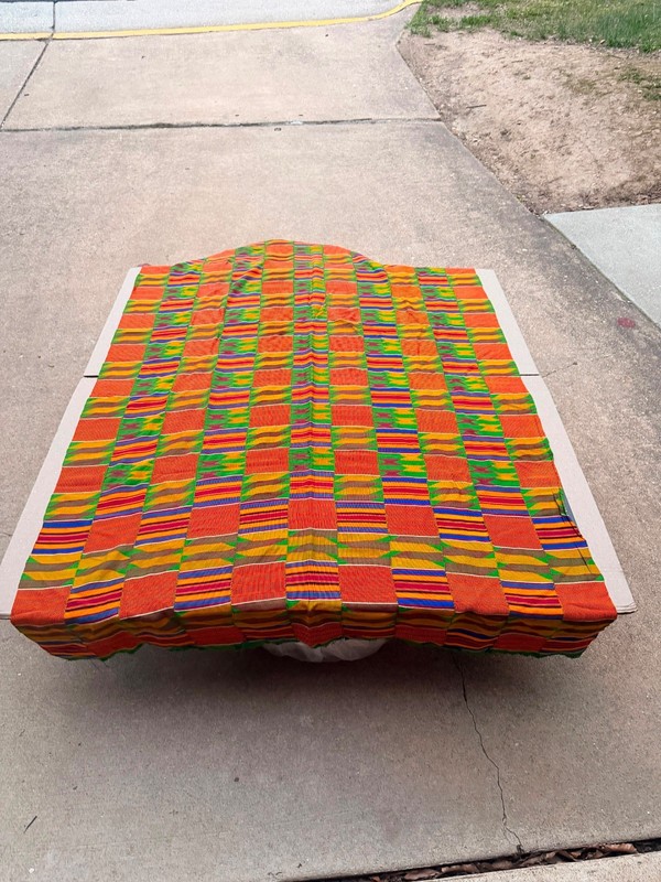 Vibrant Colored Kente Cloth | Handwoven Ashanti Ghanaian Textile 73×37 (G)