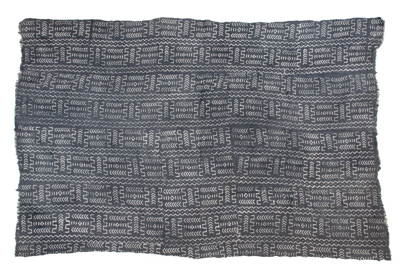 Grey Bogolan Mali Mud Cloth Gao Design African Cotton Handmade gallery