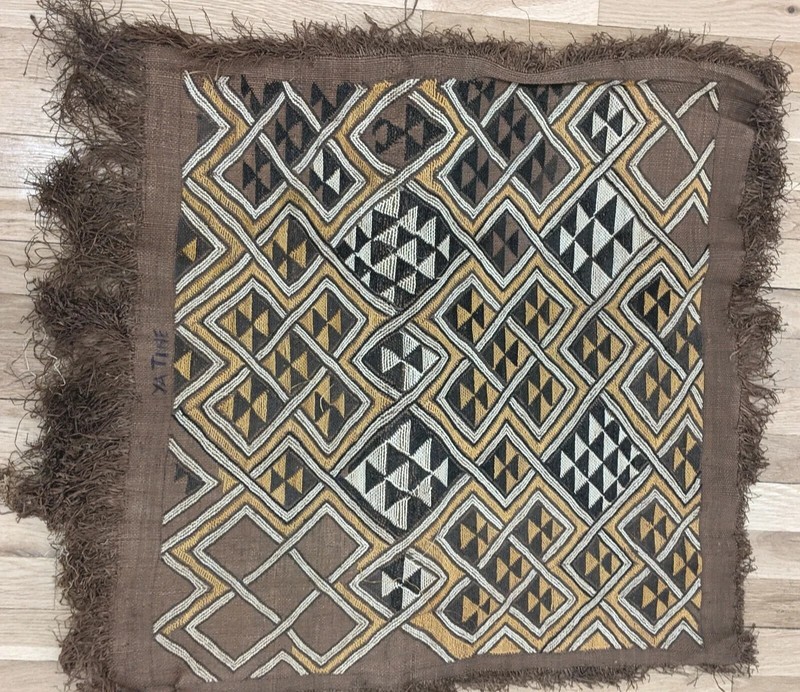 ORIGINAL AFRICAN KUBA RAFFIA CLOTH PANEL TEXTILE CURRENCY KASSAI SHOOWA DRCONGO gallery