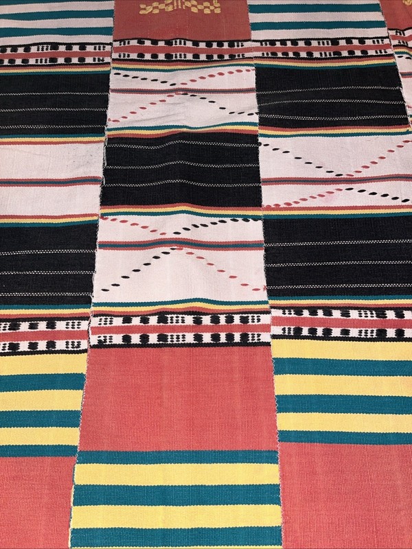 Vtg West African Kente Cloth Hand-woven Ghanaian Heritage Status gallery