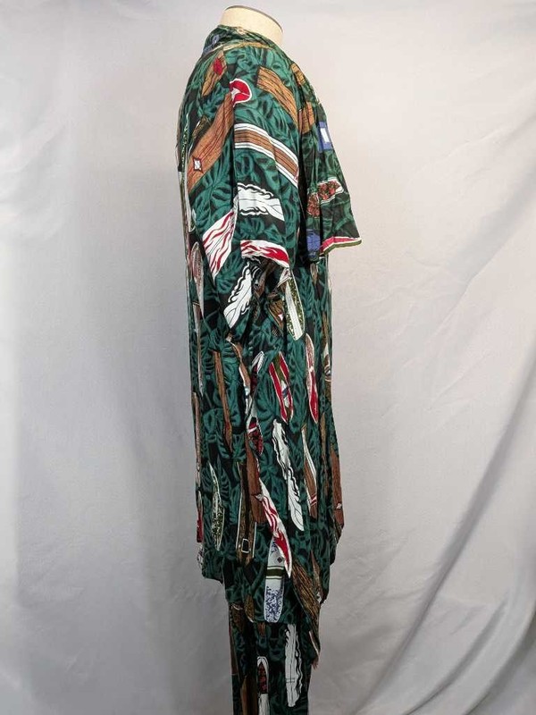 Rainbow Surfboard Print Lounge Set Pajamas Top Pants Scarf Women's One Size gallery
