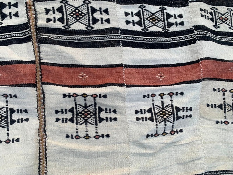 Vintage African Fulani Blanket Handmade Fulani Wedding Hanging Tent Mali 4x7 ft gallery