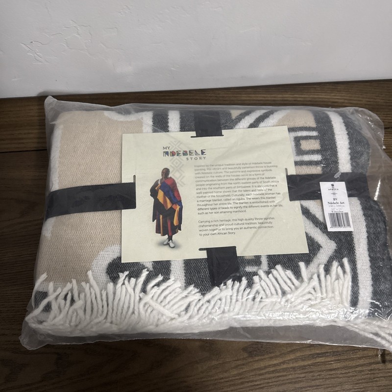 ARANDA My AFRICA NDEBELE THROW BLANKET WRAP 55" X 71" SOFT NEW gallery