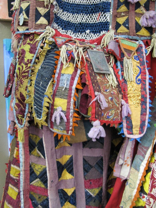 Vintage Yoruba Egungun Ceremonial Dance Costume Textile Headcrest gallery