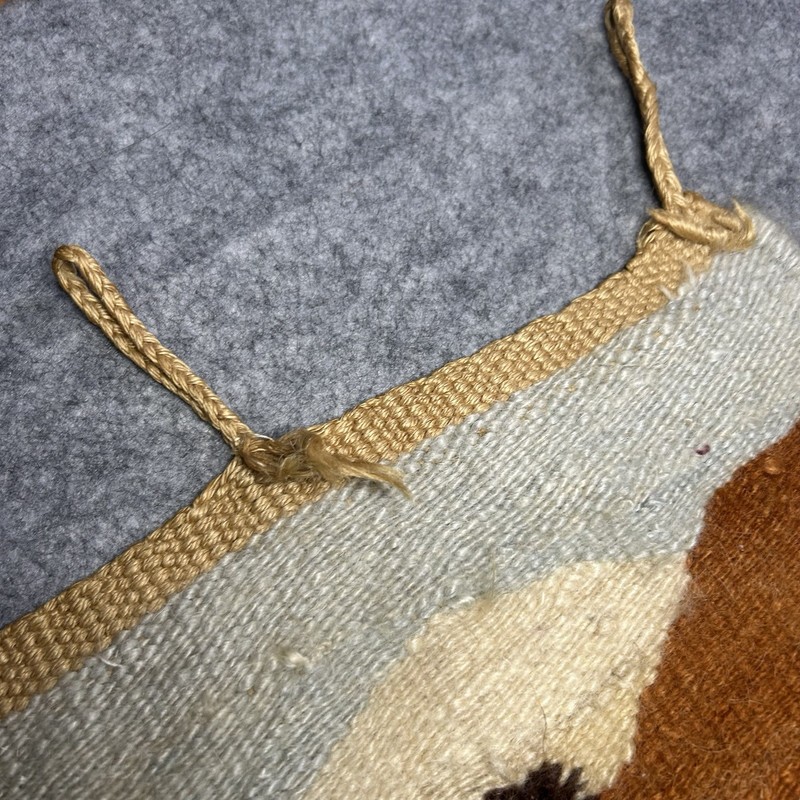 Lesotho Mohair Wool Tribal Handwoven Tapestry 23” X 18” gallery
