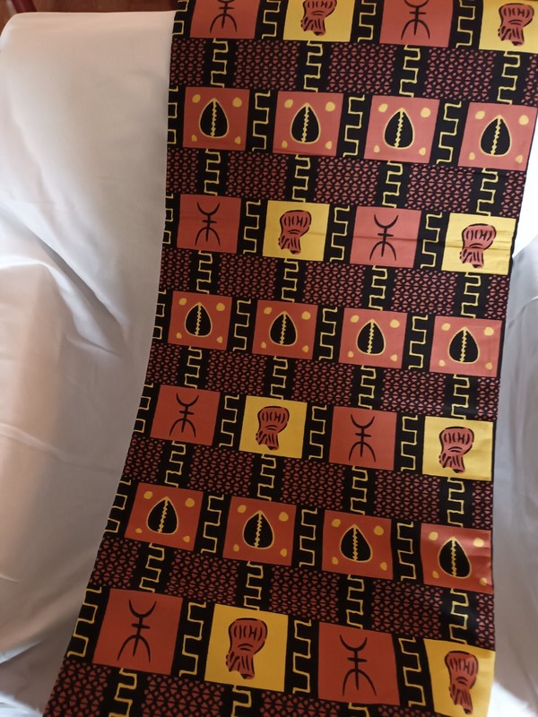 AFRICAN MUDCLOTH PRINT FABRIC. BOGOLAN PRINT.SOLD BY 2 YARDS CONTINUOUS OR MORE gallery