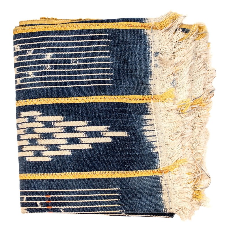 Yellow & Blue West African Bondoukou Indigo Cloth Burkina Faso Multicolor Cotton gallery