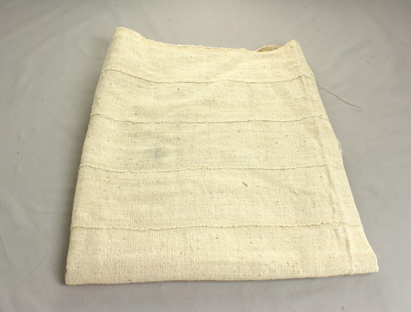Plain White Mudcloth Mud Cloth Fabric BogalonFini From Mali 45"x60"