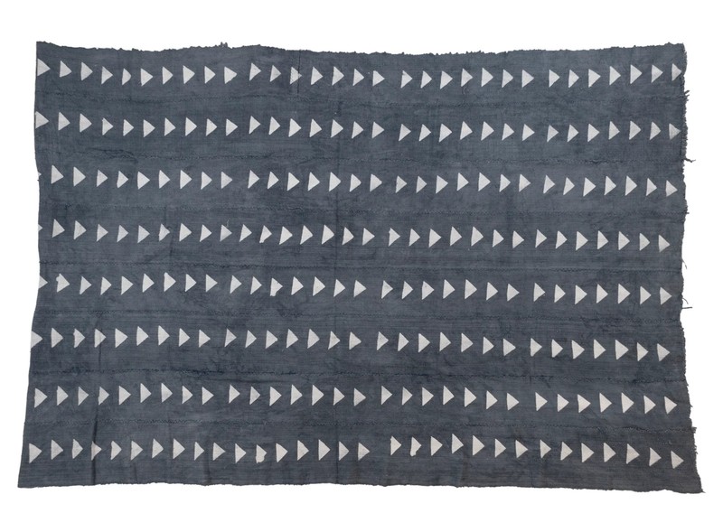 Grey Bogolan Mali Mud Cloth Arrow Design African Cotton Handmade gallery