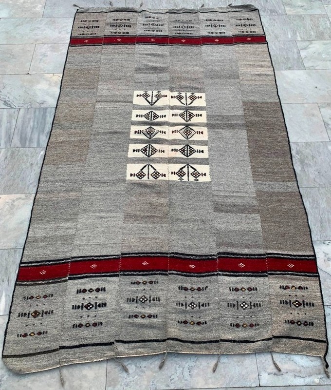Vintage African Fulani Blanket Handmade Fulani Wedding Hanging Tent Mali 4×7 ft