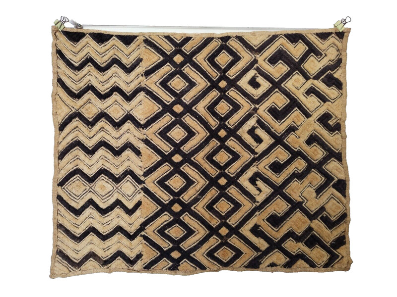 Vintage African kuba raffia clothes congo hand woven traditional item627 gallery