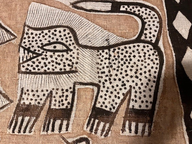 Vintage African Korhogo Hand Painted Mud Cloth 49 3/4" x 33" Wall Art Tapestry gallery