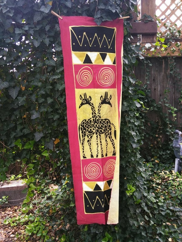 African hand painted Zimbabwe batik/table runner gallery