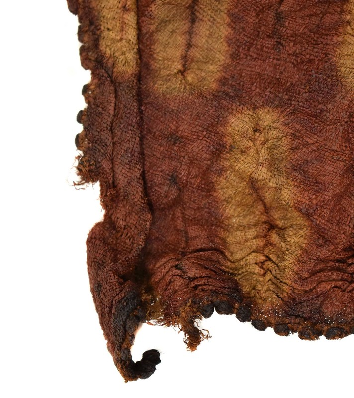 Dida Ceremonial Raffia Tie-Dye Textile Côte d'Ivoire 13x12 inch gallery