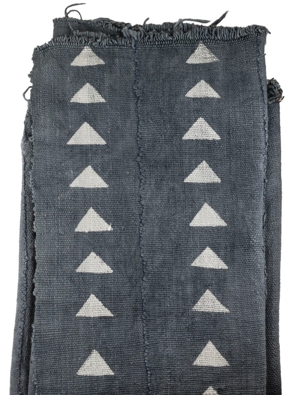 Grey Bogolan Mali Mud Cloth Arrow Design African Cotton Handmade gallery