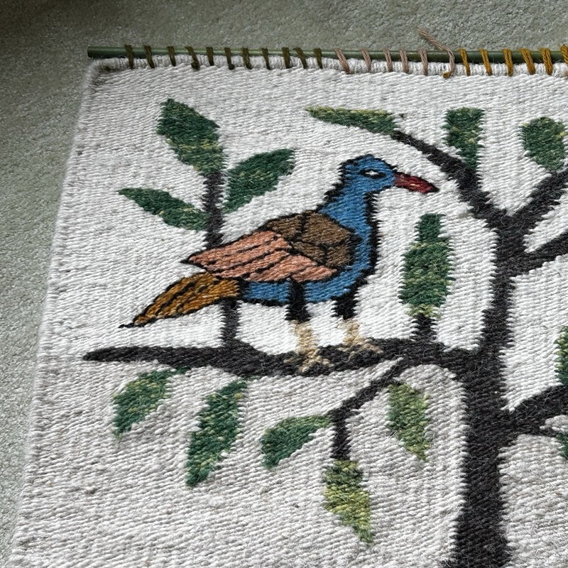 Handmade South African Wool Tapestry Birds Wall Hanging Folk Art gallery