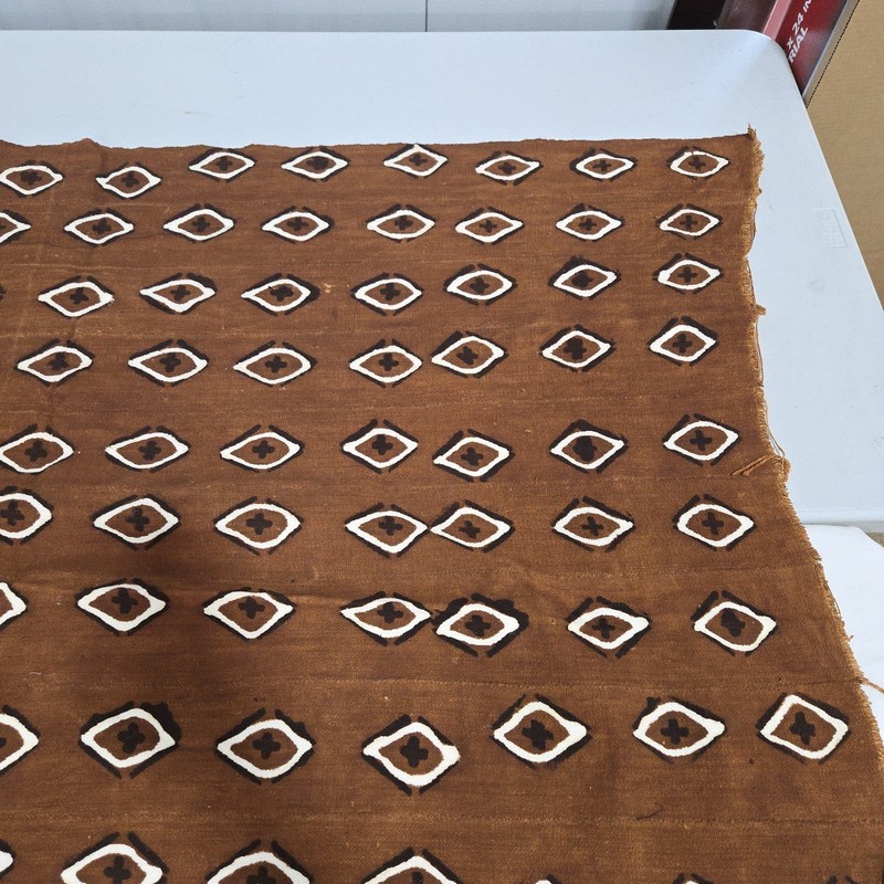 African Textile Art Mud Cloth | Eye Patterned | 65 x 45-1/2 inches gallery