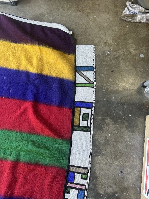 Antique African Ndebele Hand Beaded Traditional Blanket South Africa Hand Woven gallery