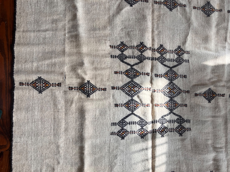 Vintage African Fulani Blanket, Handmade, Approximately 90" by 54" gallery