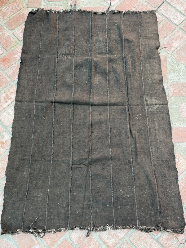 Vintage African Black Mudcloth Textile Throw 57” L x 39” W Textile | No. 182 gallery