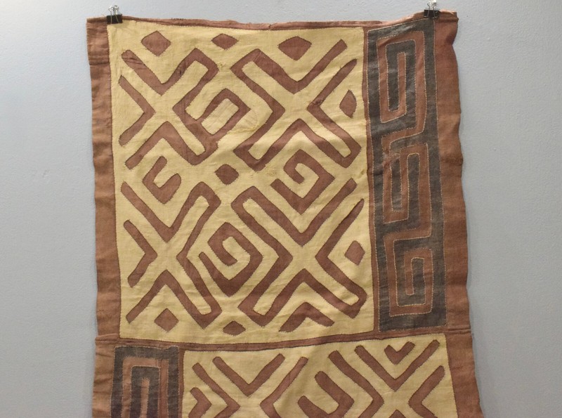 African Natural Woven Kuba Raffia Cloth Congo gallery