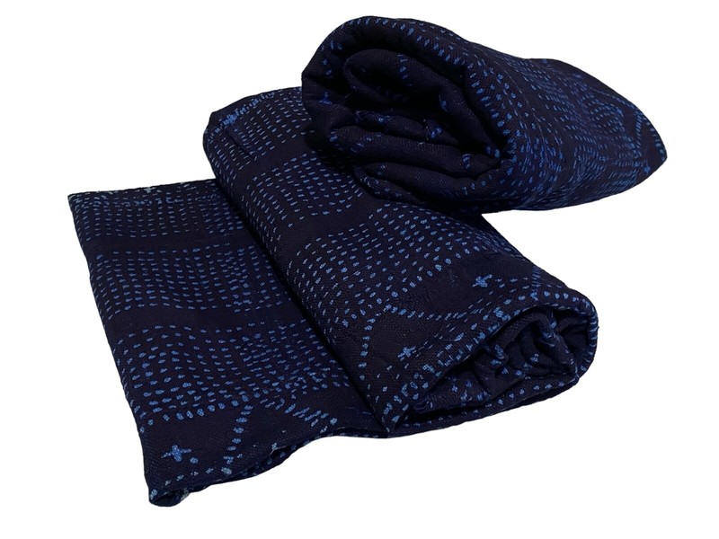 #6056 Fine Indigo Cloth – Mossi Tribe Burkina Faso 55″ H by 42″ W Set of Two