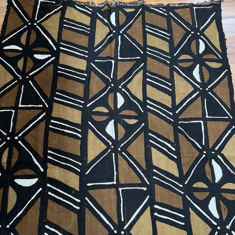 Bogolanfini Mud Cloth Textile Mali Authentic Handwoven Tribal Panel 63 x 43 gallery
