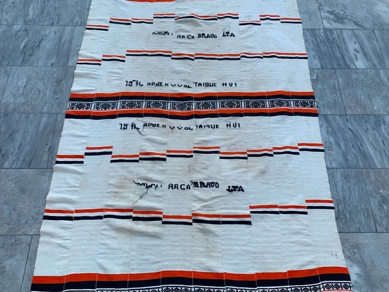 Vintage African Fulani Blanket Handmade Fulani Wedding Hanging Tent Mali 4x7 ft gallery