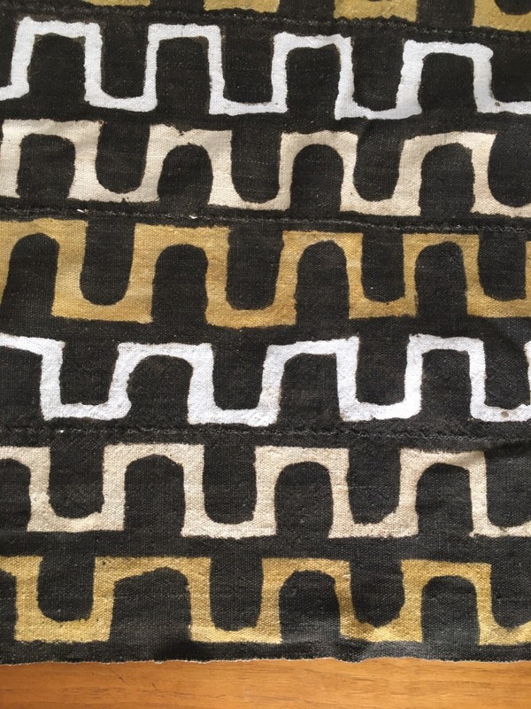 Vintage African Mud Cloth Ethnic Fabric Textile Panel Brown Black Tribal 57x80” gallery