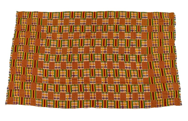 African Ashanti Kente Cloth #11646 Ghana Multicolor Cotton Handmade gallery