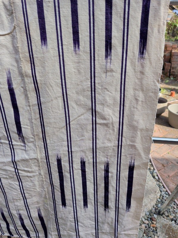 Vintage African Fulani Blanket Handmade Fulani Burkina Faso Cream Purple