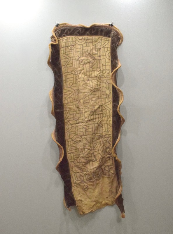 African Natural Woven Kuba Raffia Cloth Congo