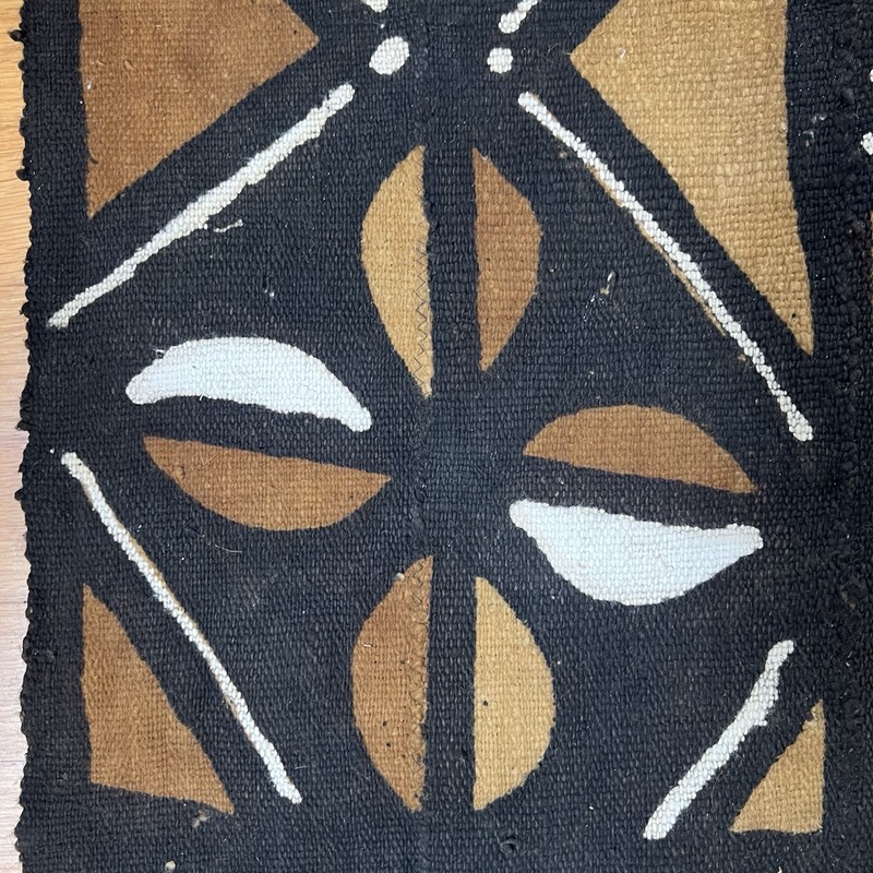 Bogolanfini Mud Cloth Textile Mali Authentic Handwoven Tribal Panel 63 x 43 gallery