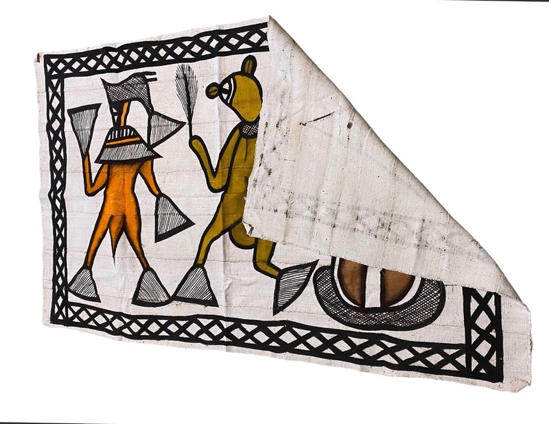 #7067 Vintage Korhogo Textile by the Senufo People Cote d'Ivoire 61" by 37" gallery