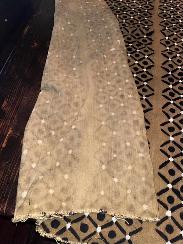 Vtg Malian Bogolanfin African Mud cloth Handcrafted Textile gallery