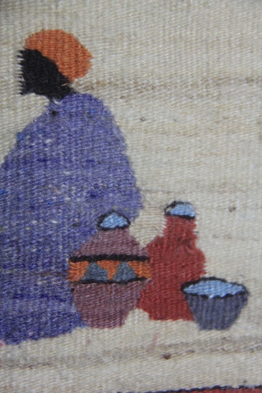 VTG Genuine Setsoto Hand Woven South African Wool Tapestry Kingdom of Lesotho gallery